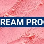 Banner reading 'Ice Cream Process' over a close-up of pink ice cream