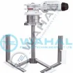 Industrial agitator with geared motor, stainless steel shaft and U-shaped anchor-style arms